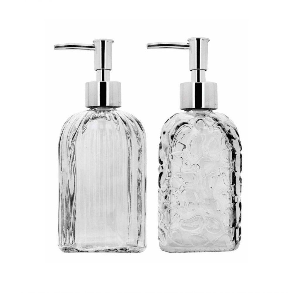 Kit Banheiro Porta Sabonete Líquido Vidro Clear E Mini Vaso Suculenta 4 Peças - 8