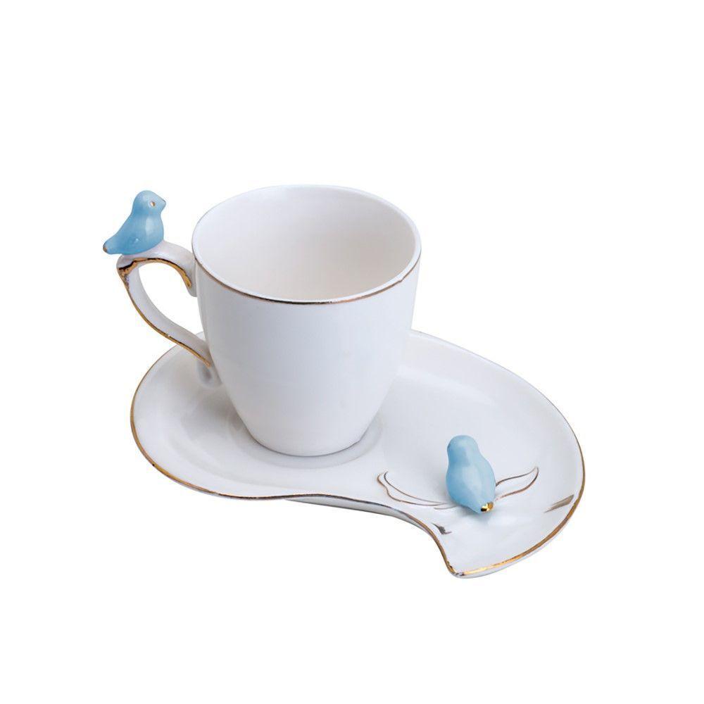 Conjunto 06 Xícaras De Café De Porcelana Cute Birds Design Plate 90 Ml Wolff - 2