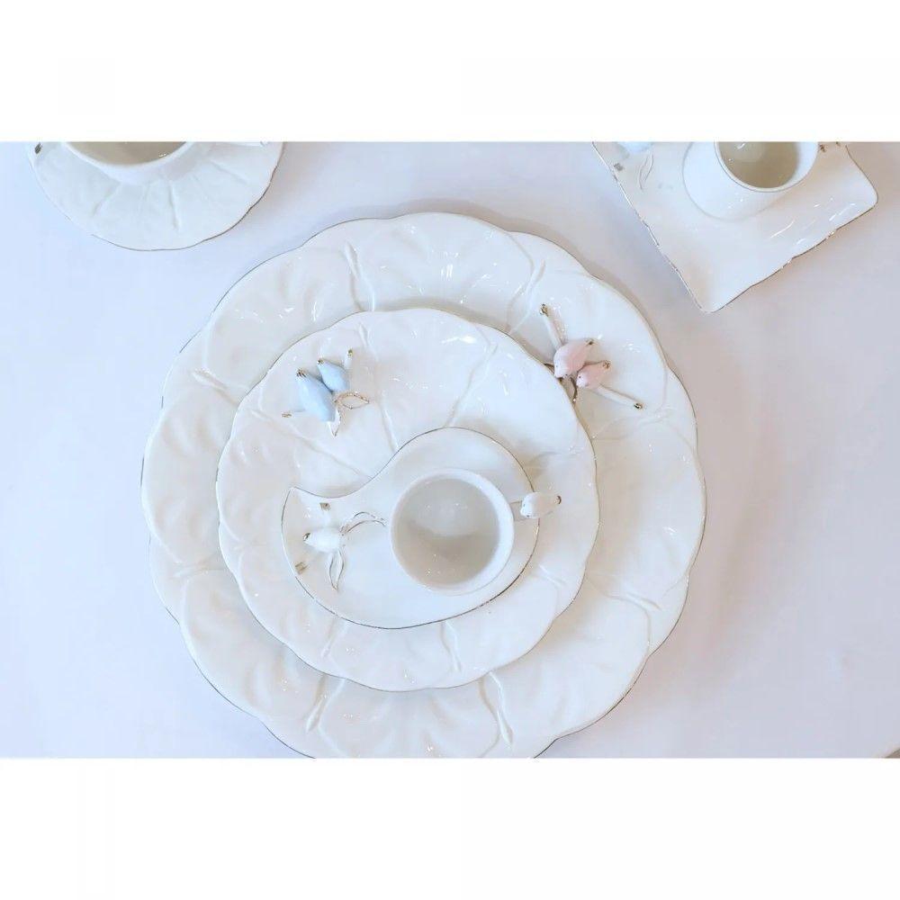 Conjunto 06 Xícaras De Café De Porcelana Cute Birds Design Plate 90 Ml Wolff - 7