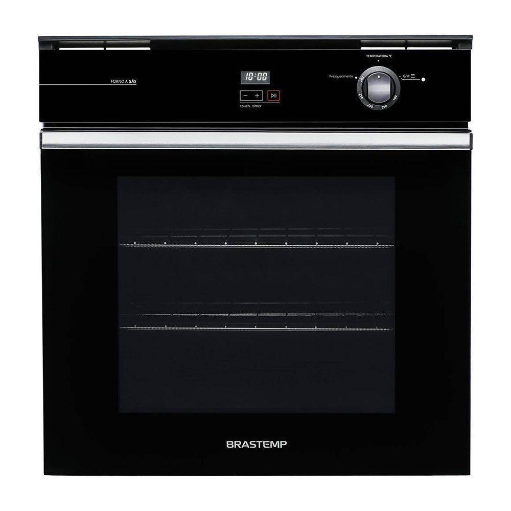 Forno À Gás Brastemp 78 Litros Touch Embutir Preto 220V - 5