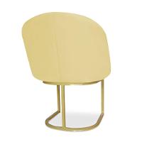 Cadeira Poltrona Lua Com Base Metálica - Bebeshop Amarelo