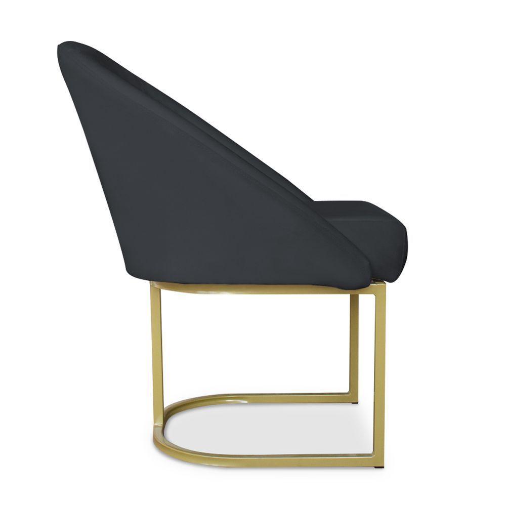 Cadeira Poltrona Lua Com Base Metálica - Bebeshop Cinza - 3