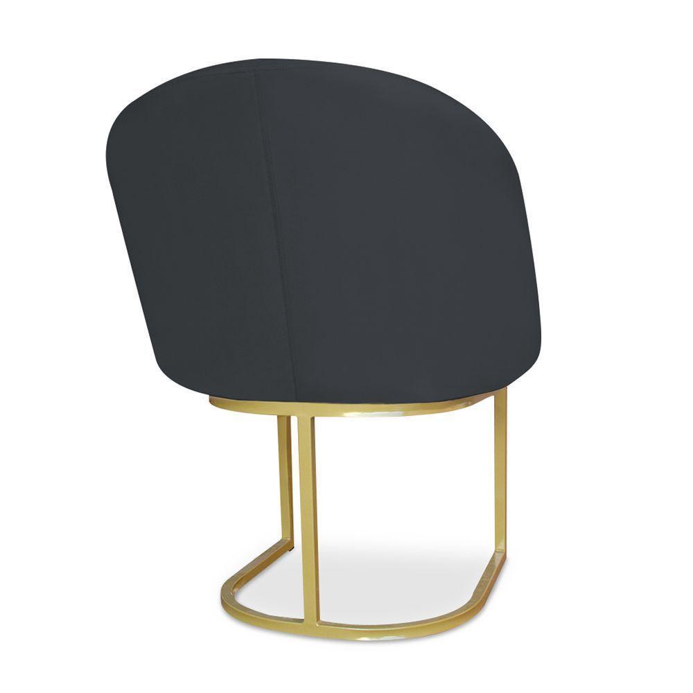 Cadeira Poltrona Lua Com Base Metálica - Bebeshop Cinza - 4