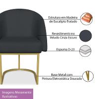 Cadeira Poltrona Lua Com Base Metálica - Bebeshop Cinza - 6