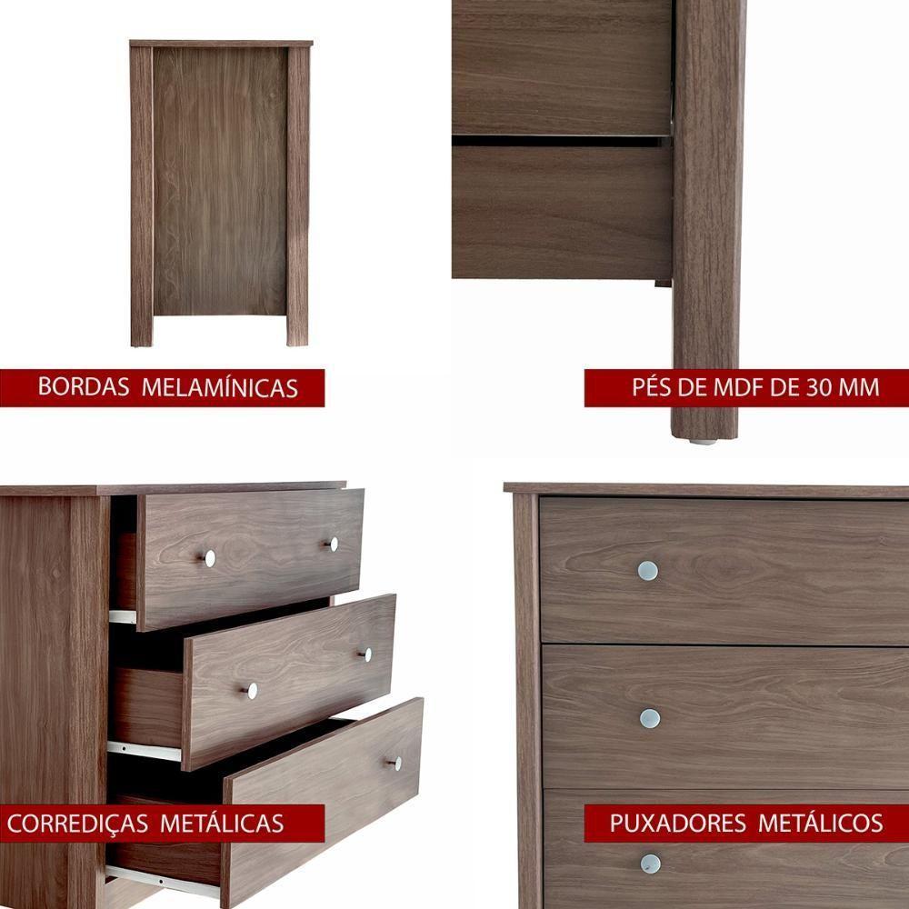 Cômoda Ditália 3 Gavetas Dm-219 Diamond - 9