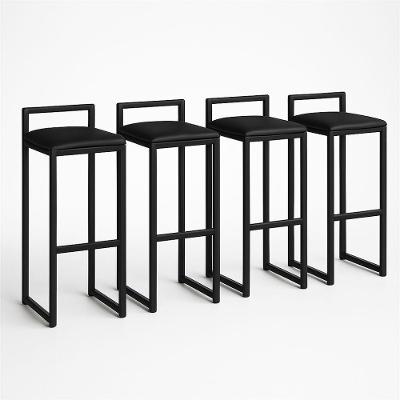 Kit 4 Banqueta Corino Balcão Industrial  Gourmet Bar.