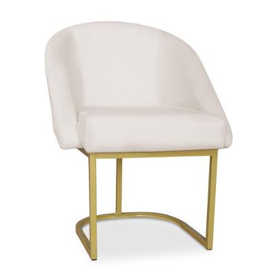 Cadeira Poltrona Lua Com Base Metálica - Bebeshop Bege