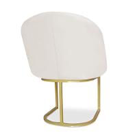 Cadeira Poltrona Lua Com Base Metálica - Bebeshop Bege