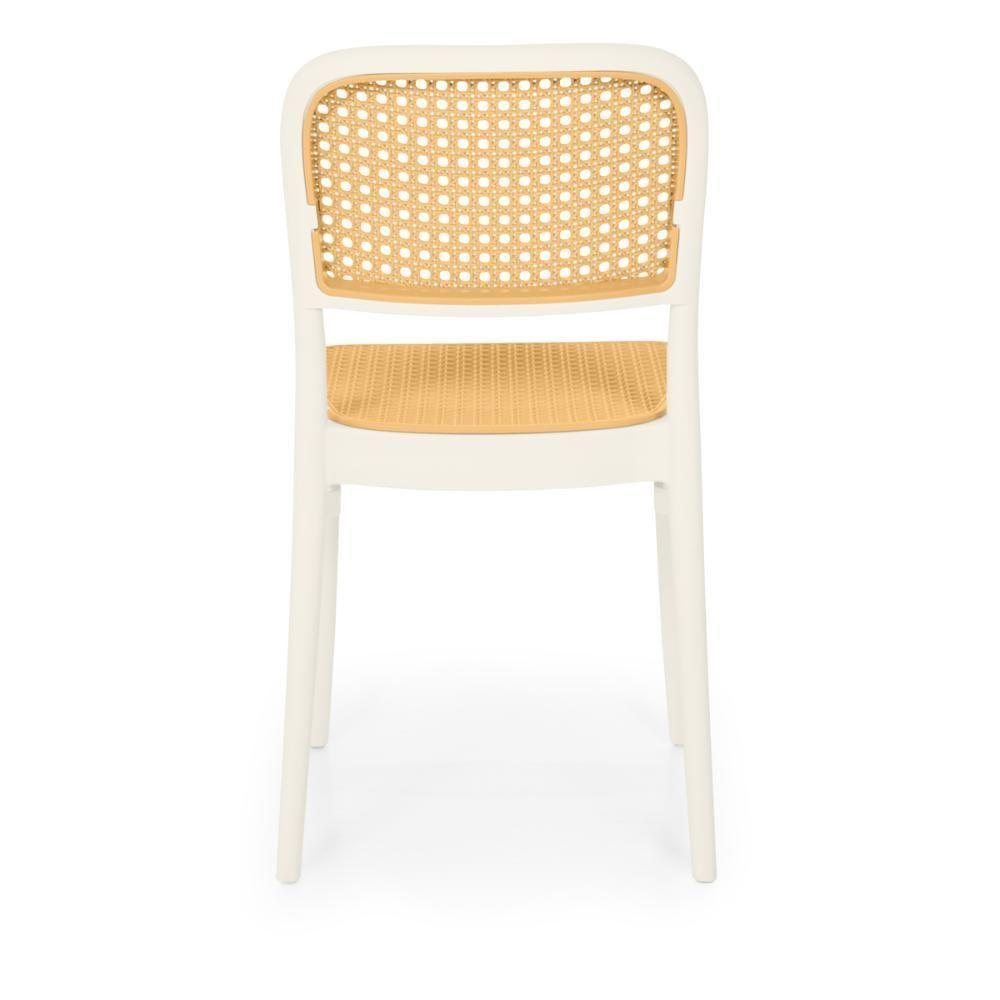 Conjunto Mesa De Jantar Quadrada Venezia 70x70cm Branca Com 4 Cadeiras Roma - Branco - 6