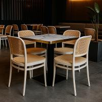 Conjunto Mesa De Jantar Quadrada Venezia 70x70cm Branca Com 4 Cadeiras Roma - Branco - 2