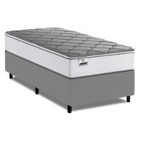 Cama Box Solteiro Real Max Force Softgel 88x188x65cm - Suporta Até 200 Kg Branco/Cinza - 2
