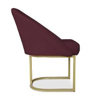 Cadeira Poltrona Lua Com Base Metálica - Bebeshop Bordo - 3