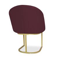 Cadeira Poltrona Lua Com Base Metálica - Bebeshop Bordo