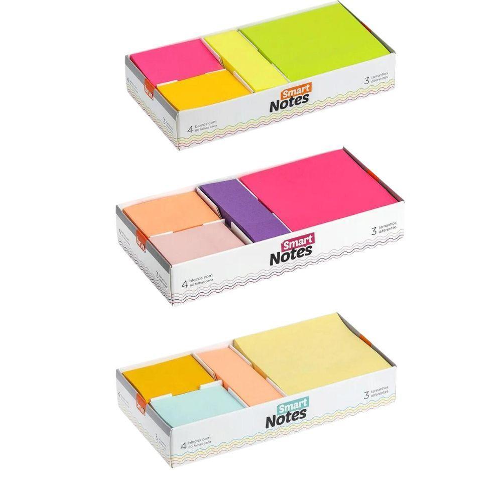 Bloco Adesivo Smart Notes Com 4 Blocos De 80 Folhas Brw Box Enjoy - 2