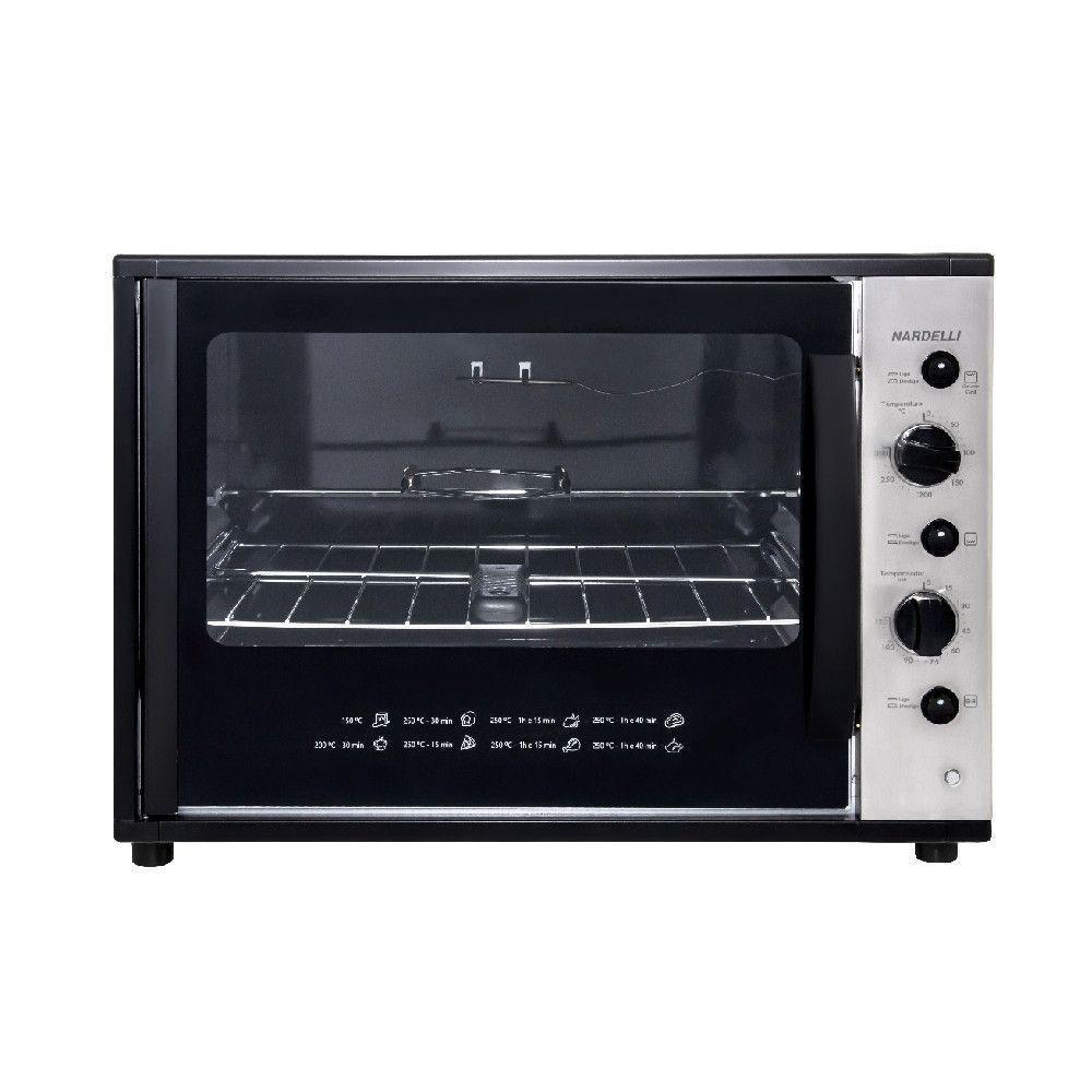 Forno Elétrico Bancada Com Espeto Giratório Preto 220V - 1
