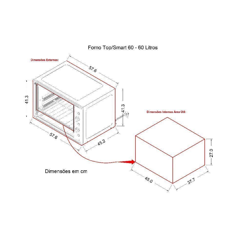 Forno Elétrico Bancada Com Espeto Giratório Preto 220V - 7