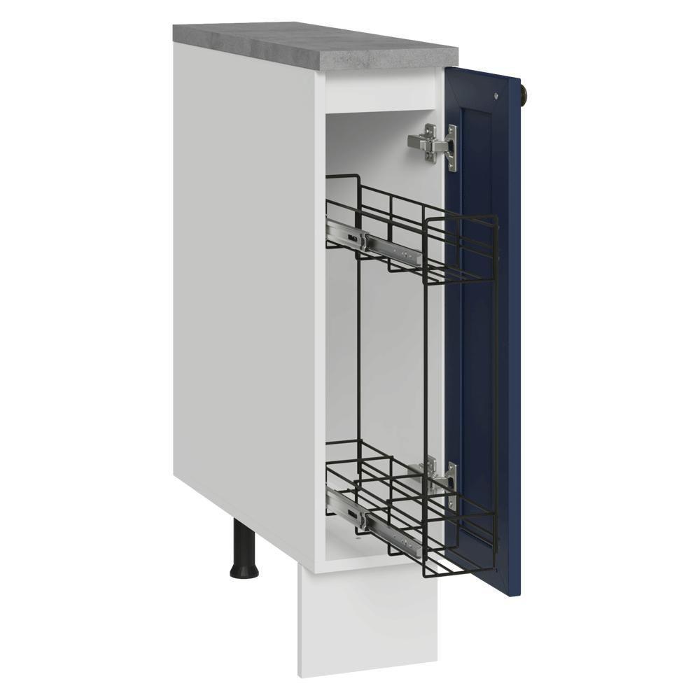 Balcão Porta-temperos 20 Cm 1 Porta Branco/azul Vik Madesa - 2