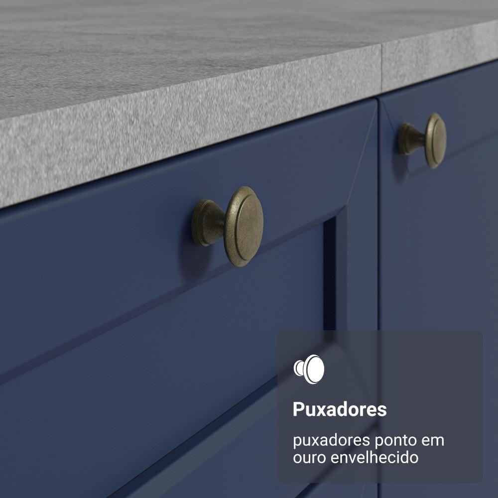 Balcão Porta-temperos 20 Cm 1 Porta Branco/azul Vik Madesa - 7