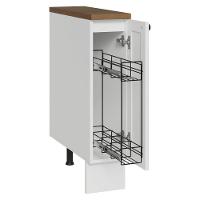 Balcão Porta-temperos 20 Cm 1 Porta Branco/tampo Rustic Vik Madesa - 2