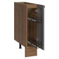 Balcão Porta-temperos 20 Cm 1 Porta (sem Tampo) Rustic/cinza Vik Madesa - 2