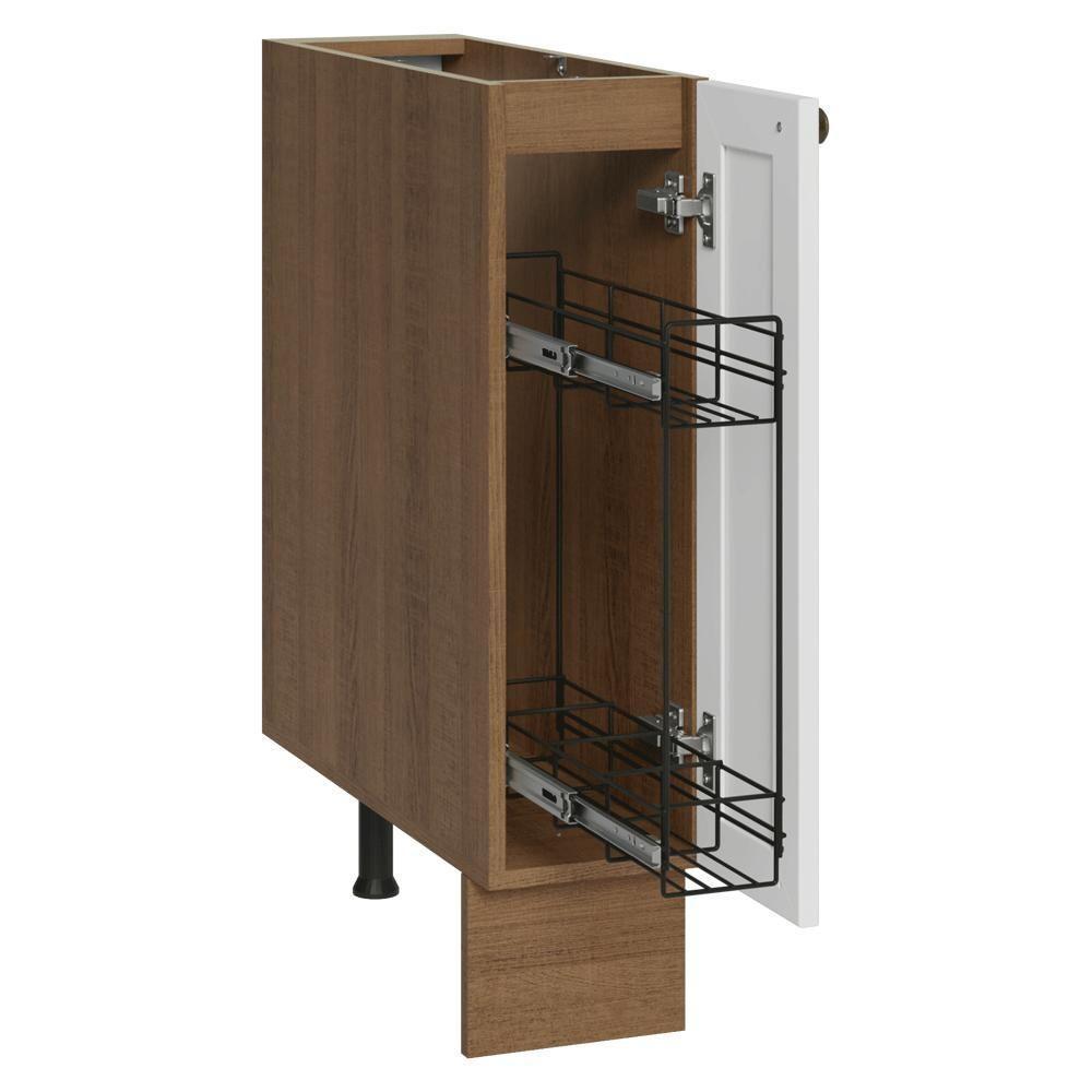 Balcão Porta-temperos 20 Cm 1 Porta (sem Tampo) Rustic/branco Vik Madesa - 2