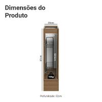 Balcão Porta-temperos 20 Cm 1 Porta (sem Tampo) Rustic/branco Vik Madesa - 3