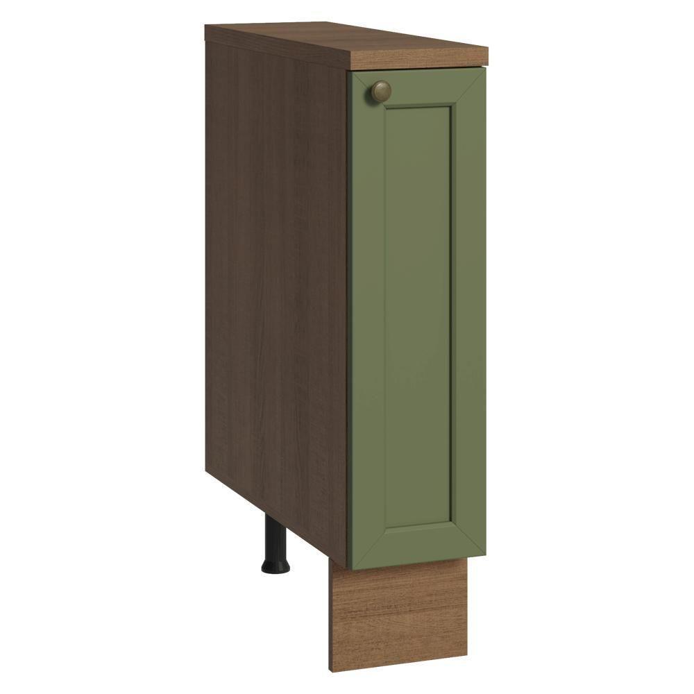 Balcão Porta-temperos 20 Cm 1 Porta Rustic/verde Vik Madesa - 1