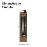 Balcão Porta-temperos 20 Cm 1 Porta Rustic/verde Vik Madesa - 3