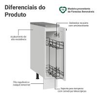 Balcão Porta-temperos 20 Cm 1 Porta Branco Vik Madesa