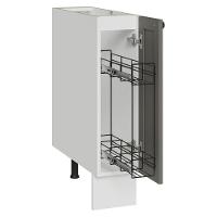 Balcão Porta-temperos 20 Cm 1 Porta (sem Tampo) Branco/cinza Vik Madesa - 2