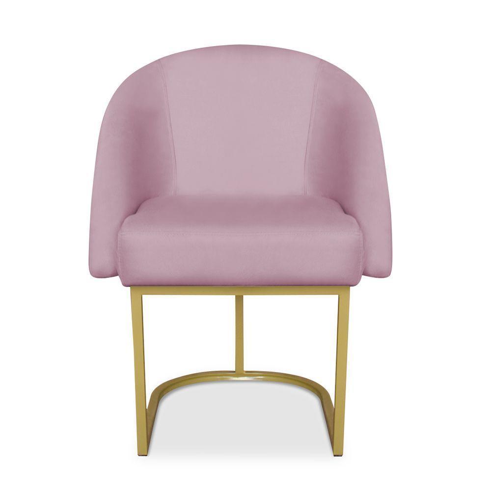 Cadeira Poltrona Lua Com Base Metálica - Bebeshop Rose - 2