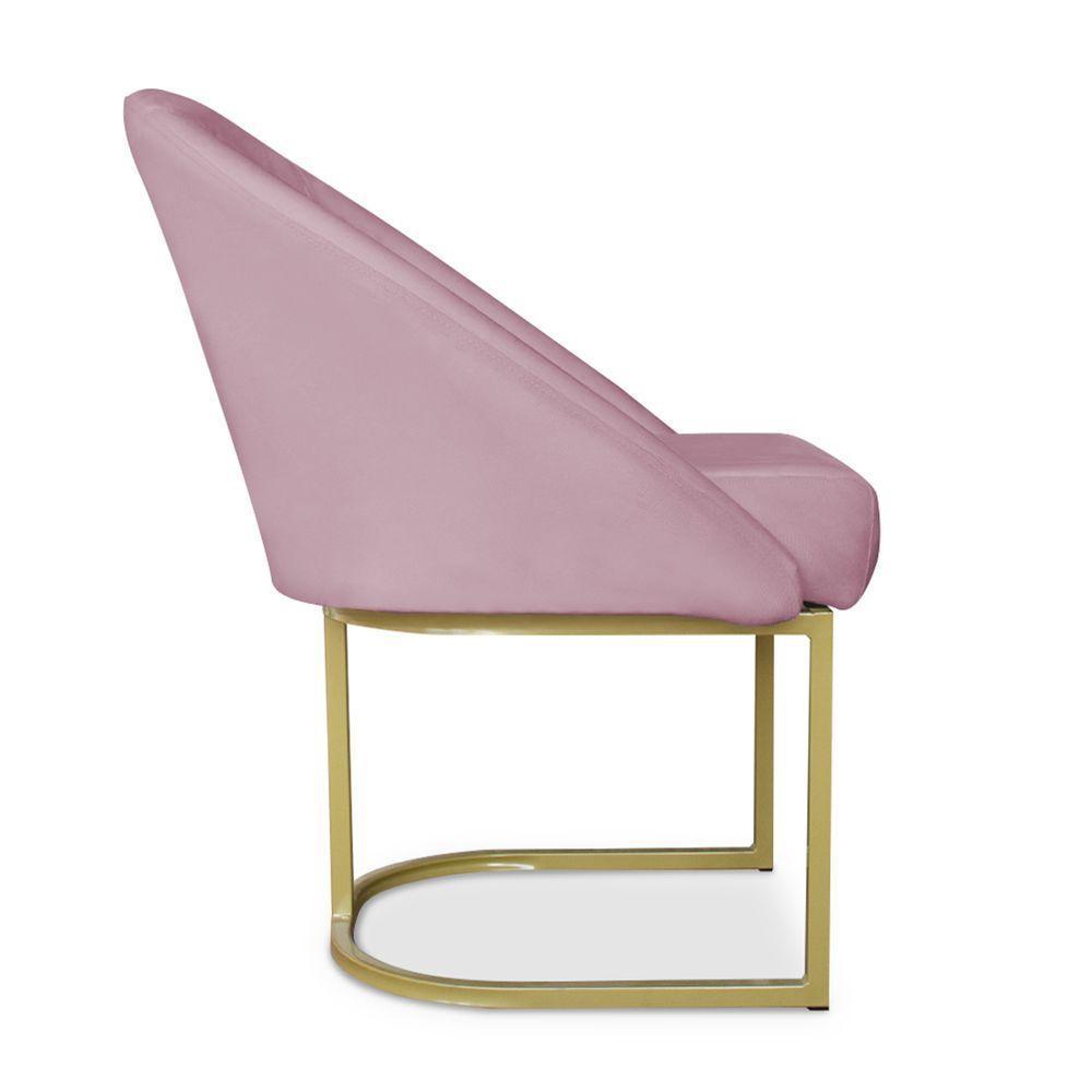 Cadeira Poltrona Lua Com Base Metálica - Bebeshop Rose - 3
