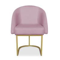 Cadeira Poltrona Lua Com Base Metálica - Bebeshop Rose - 2