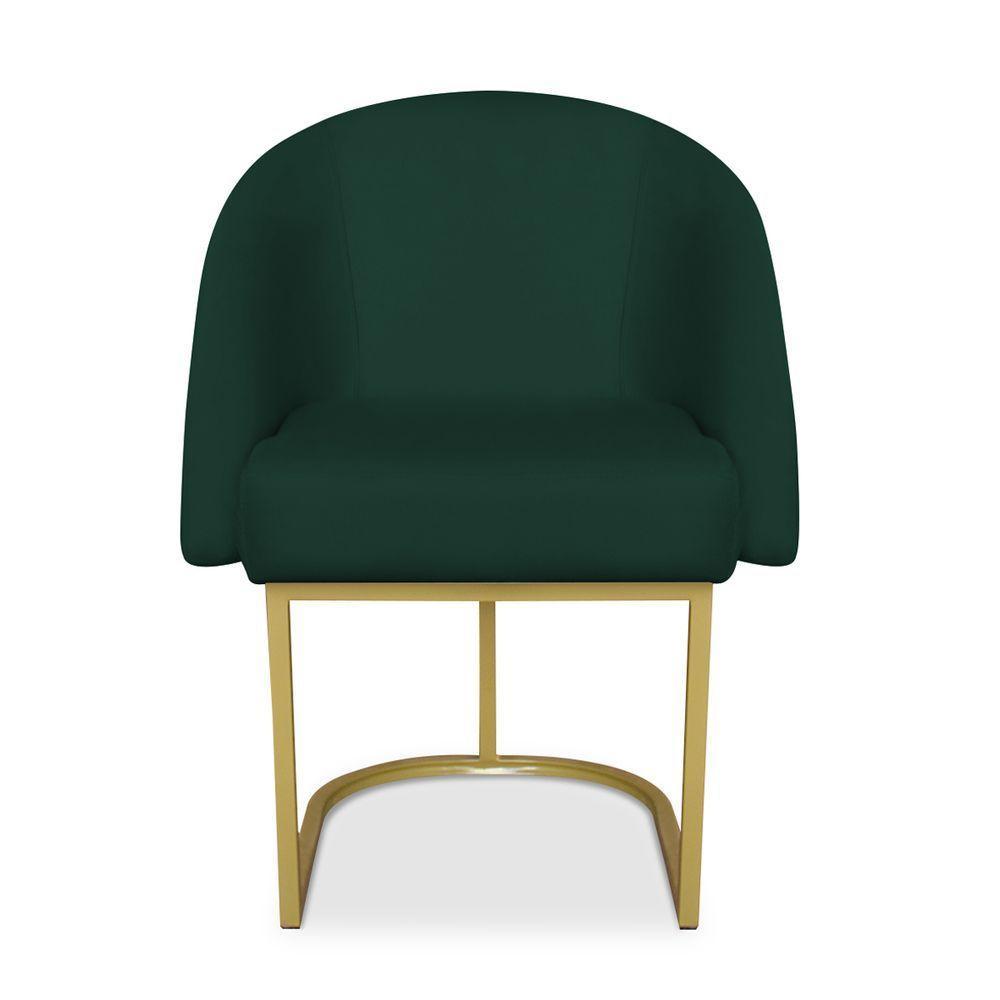 Cadeira Poltrona Lua Com Base Metálica - Bebeshop Verde - 2