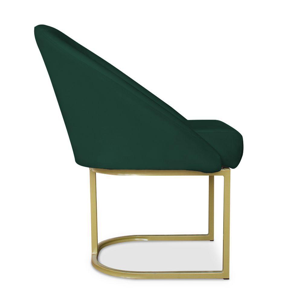 Cadeira Poltrona Lua Com Base Metálica - Bebeshop Verde - 3