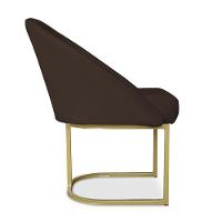 Cadeira Poltrona Lua Com Base Metálica - Bebeshop Marrom - 3