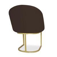 Cadeira Poltrona Lua Com Base Metálica - Bebeshop Marrom