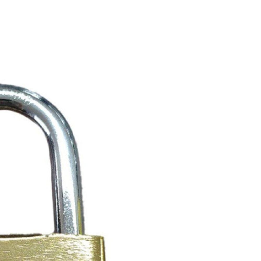 Cadeado 63mm Com 3 Chaves Tri-angle Dourado - 2