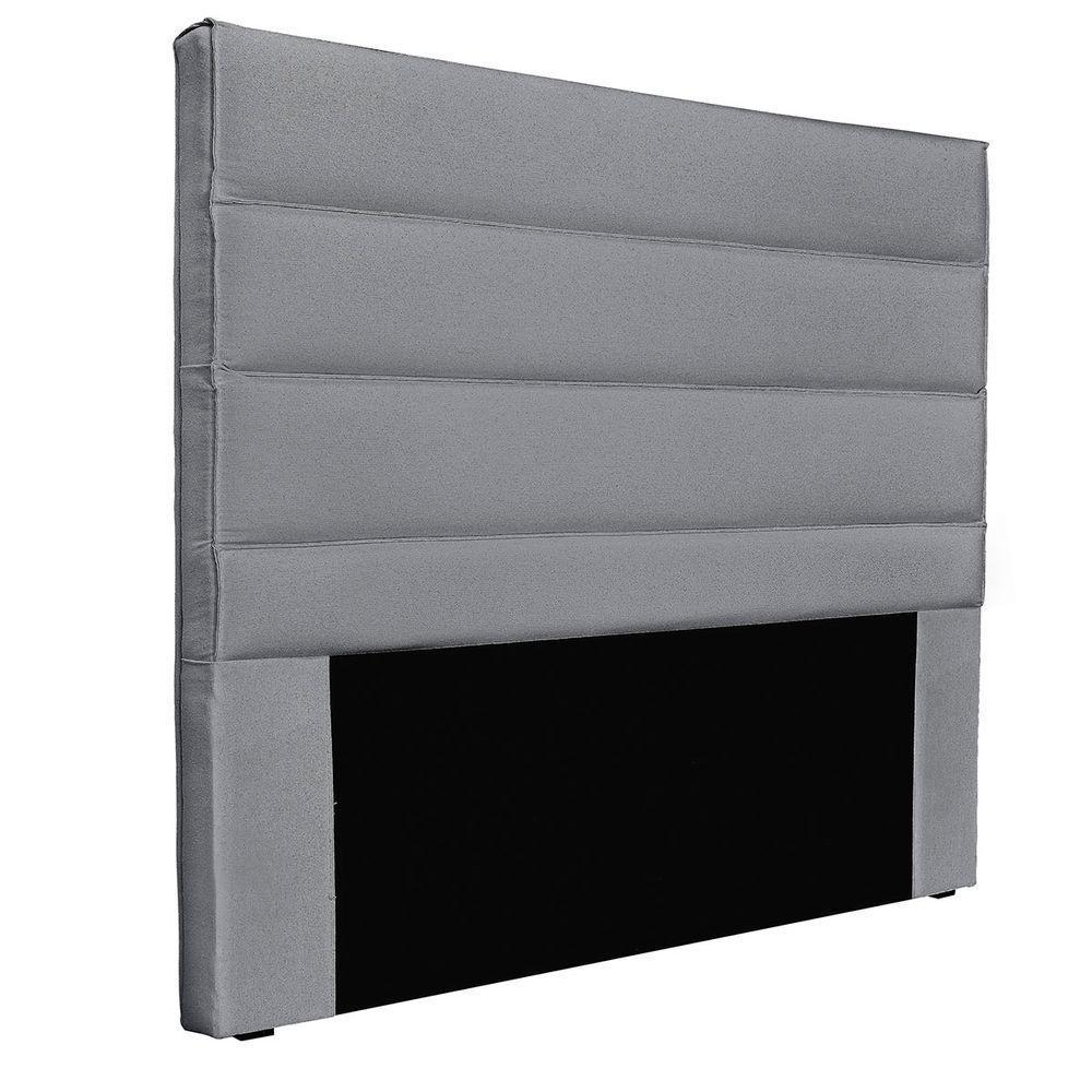 Cabeceira Estofada Nubia 140cm Casal Linho - Doce Sonho Móveis Cor Creme - 1