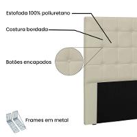 Cabeceira Estofada Polônia 90cm Solteiro Suede - Adj Decor Cor Caramelo-1101