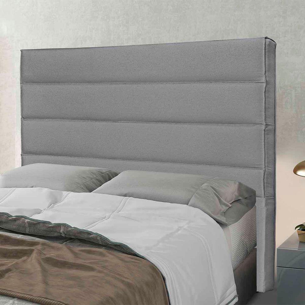 Cabeceira Estofada Nubia 140cm Casal Linho - Adj Decor Cor Cinza-2006 - 2
