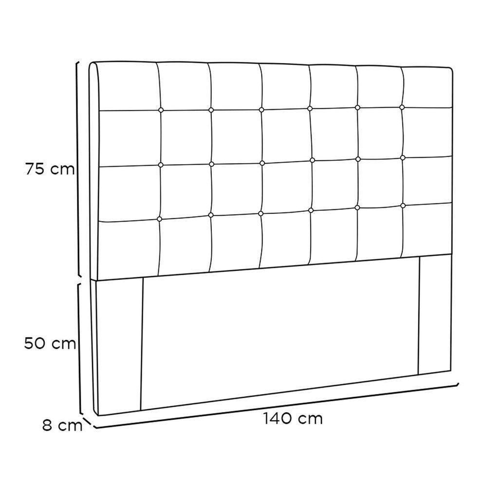 Cabeceira Estofada Polônia 140cm Casal Veludo - Adj Decor Cor Rosa-2227 - 3