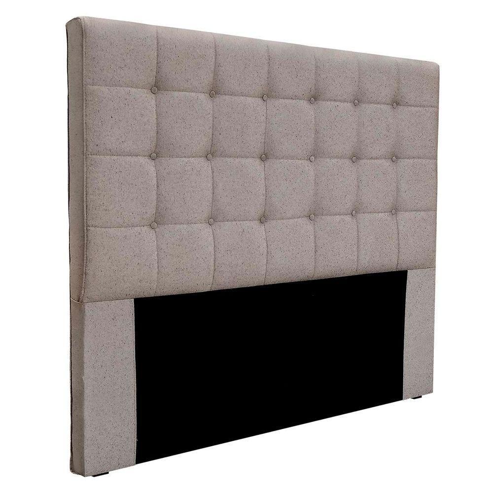 Cabeceira Estofada Polônia 140cm Casal Linho - Adj Decor Cor Cinza-2006 - 1