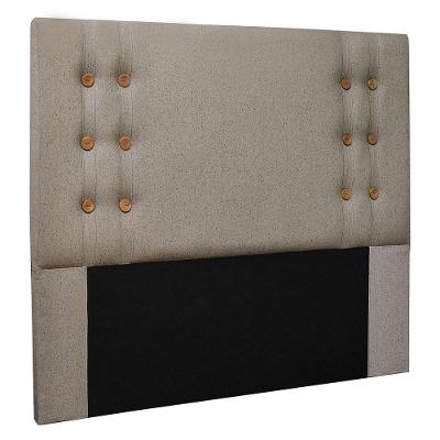 Cabeceira Estofada Santorini 90cm Solteiro Linho - Adj Decor Cor Grigio-2012