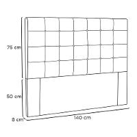 Cabeceira Estofada Polônia 140cm Casal Veludo - Adj Decor Cor Azulmarinho-2233 - 3