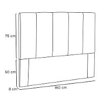 Cabeceira Queen Australia 160cm Veludo - Adj Decor Cor Vinho-2229 - 4
