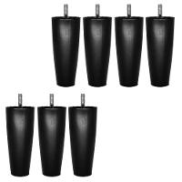 Pé Para Cama Box Com Rosca Kit Com 7 12cm R-115 Preto A12 - D'rossi - 1