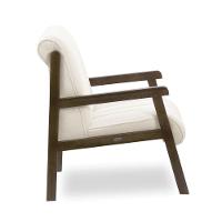 Poltrona Decorativa Sala Base De Madeira Kit 2 Daline Bouclê E03 - D'rossi Cor Bege - 6