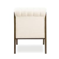 Poltrona Decorativa Sala Base De Madeira Kit 2 Daline Bouclê E03 - D'rossi Cor Bege - 8