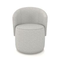 Poltrona Decorativa Orgânica Fixa Para Sala Kit 2 Malu Linho Cinza M11 - D'rossi - 5